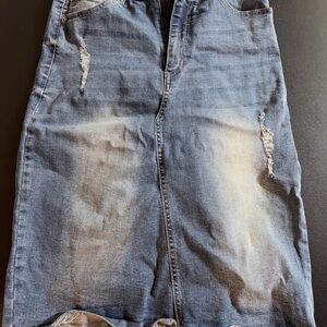 Denim Pencil Skirt